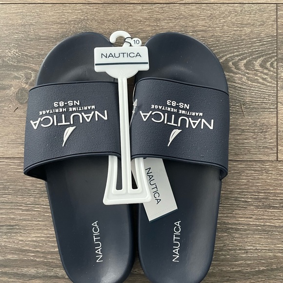 Nautica Porter Slides-Navy Size 10 - Picture 3 of 3